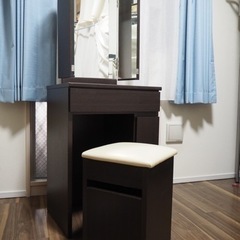 【美品】三面鏡 ドレッサー 鏡台 幅50【家具メーカー品】