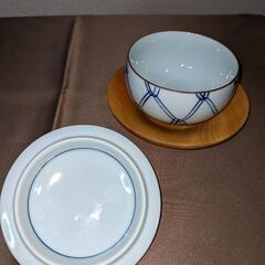 （18）湯呑　蓋付き　5脚　茶托　セット　橘吉製？の画像
