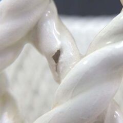 スペイン製 鉢カバー プランターカバー 陶器のあみあみ籠 ホワイト系 幅25cm 高さ21cm 札幌市 北区 屯田の画像