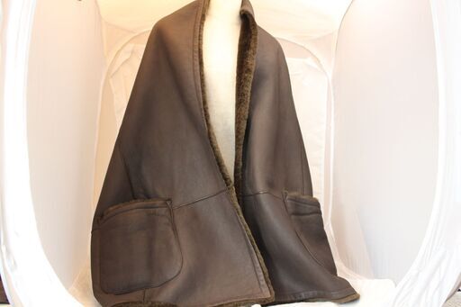 HERMES エルメス マルジェラ期  ラムムートン ラージポケット ストール　ショール 　羊　レディース　極希少　正規品 フランス製美品