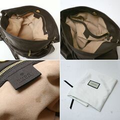 本物 GUCCI ホースビット 1955 ショルダーバッグ ブラウン 602089 レザー 巾着 保存袋付き グッチ 札幌市 清田区 平岡の画像