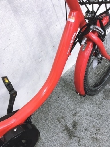 人気な車種　3人乗り電動自転車　子供シート付きのお買い得　ヤマハパスバビー　レッドカラー