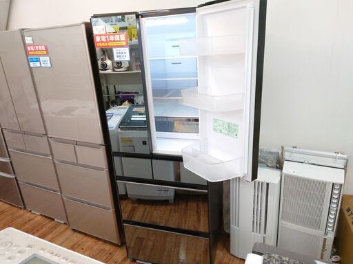 6ドア冷蔵庫 HITACHI R-HX60R-X 2021年製 602L