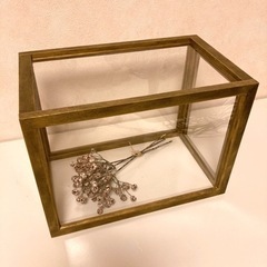 木製ディスプレイケース  [アンティークゴールド]  約20.7×28(cm)の画像