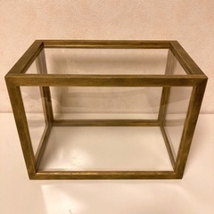 木製ディスプレイケース  [アンティークゴールド]  約20.7×28(cm)の画像