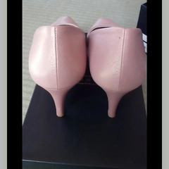 BINOCHE オープントゥパンプス　ピンクベージュ　美品の画像