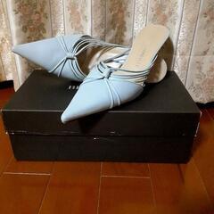 ミュール　サンダル　ブルーの画像