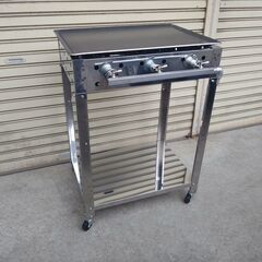 試食デモ販売に 専用台付 鉄板焼 模擬店 デモキッチンカー 道の駅 移動販売 祭りの画像
