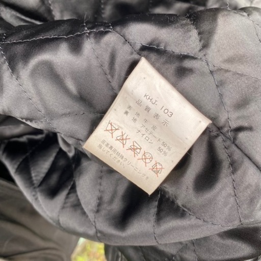 90s KENZO JEANS 北斎タグ 高級 本革 レザージャケット 羽織