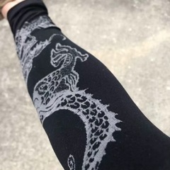  紫外線カット UVカット  涼感アームカバー フリーサイズ ブラックの画像