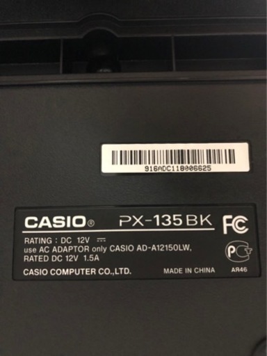 カシオ電子ピアノ　CASIO PX-135 BK