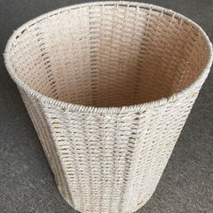 用途はさまざま 大き目の編み上げカゴ 直進25cm 高さ28cm