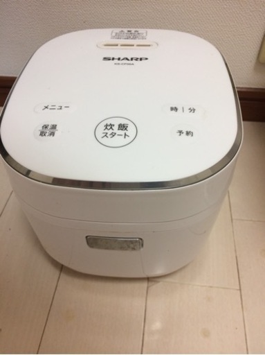 (受け渡し者決定)sharp KS-CF05A炊飯器、米入れセット