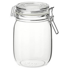 IKEA イケア　KORKEN コルケン　ふた付き容器　クリアガ...