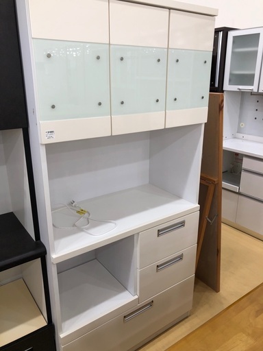 入江 木工 食器棚 ホワイト レンジ台 キッチン 家具