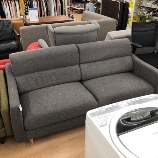 ニトリ 3人掛けソファー NポケットA4 グレー【トレファク上福岡】