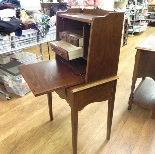 三越家具 ブルージュ カントリーハウス ライティングデスク 収納家具 リビング収納 机 デスク キャビネット ライティングビューロー 札幌市 厚別区