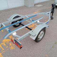 美品です 本日車検取得 札幌より サンコーワイズギアモナド ボートレーラー ジェット 軽トレーラーの画像