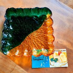 クラタ クラフトグラス 昭和レトロ ガラス皿 ガラスプレート　/...