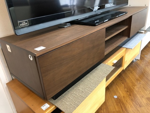 テレビボード　引き出し付き　ダークブラウン