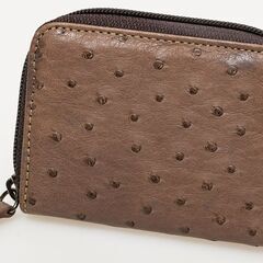 オーストリッチ革(駝鳥) 小銭入れ ミンクカラー 品番c20-137の画像