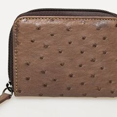 オーストリッチ革(駝鳥) 小銭入れ ミンクカラー 品番c20-137