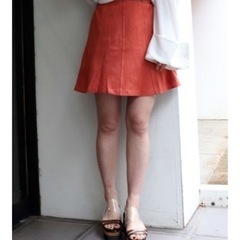 未使用タグ付 MURUA フェイクスウェード フレアミニスカート