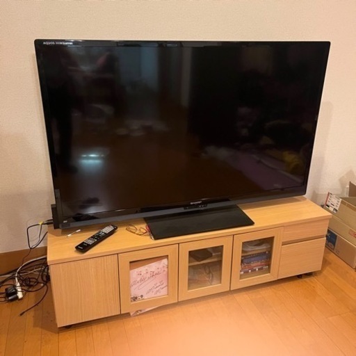 【液晶ムラあり】SHARP AQUOS クアトロン 3D LC-60G7 テレビ台付