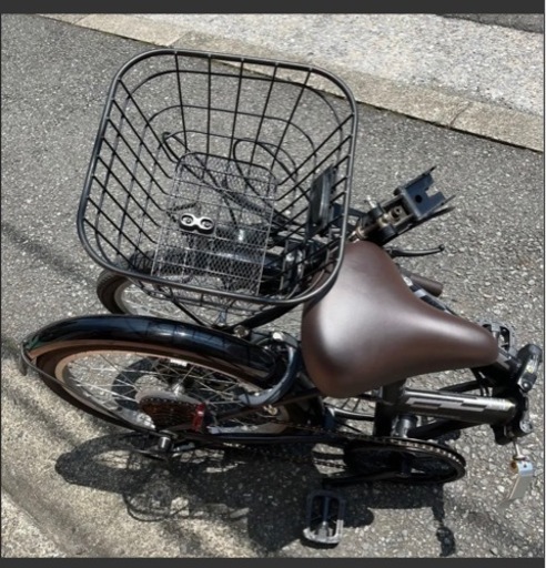 あさひ　折りたたみ自転車　黒