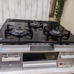 HARMAN Siセンサー 3口 ビルトインガスコンロ DG32N1SR 都市ガス(12A/13A) 水無し片面焼グリル 幅60cm 安全・安心機能 シルバー 2017年製 未開封◎HARMAN ビルトインコンロ DG3295NQ1SV シルバー ハーマン