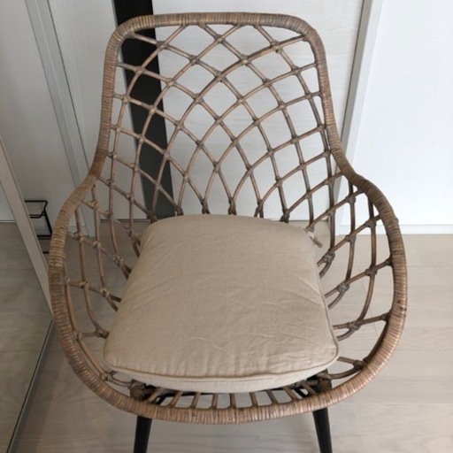 ラタンチェア　二脚セット