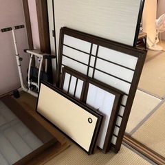 ふすま　ガラス戸　障子