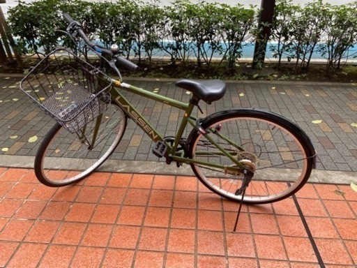 自転車　モスグリーン