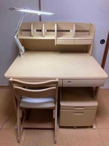 【取引完了】学習机、椅子、本棚一式