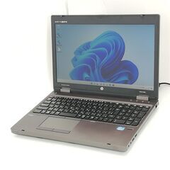 保証付 日本製 新品SSD Wi-Fi有 15.6型 ノートパソコン HP 6570b 茶色 中古美品 第3世代 Core i7 8GB DVDRW 無線 Windows11 Office済
