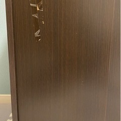 値下げ！【セット】2段キャビネット&カラーボックス　木目調ブラウンの画像