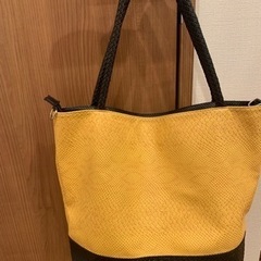 9/22まで！A4サイズ可◎ポーチ付イエローバッグ
