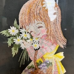 絵画　絵　刺繍絵の画像
