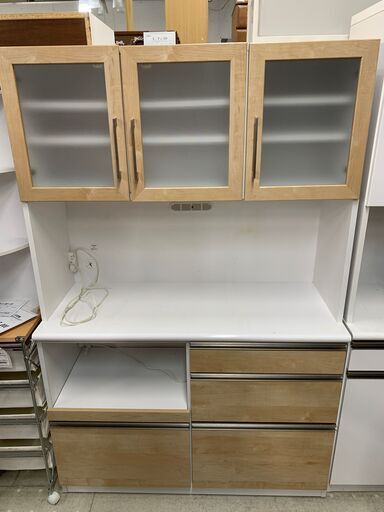 ★来店限定★　□キッチンボード　ライトブラウン×ホワイト