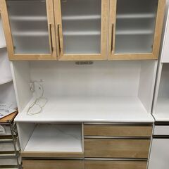★来店限定★　□キッチンボード　ライトブラウン×ホワイト