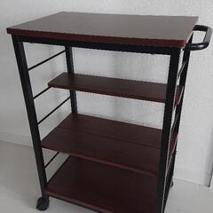【元値5,000円】キッチンワゴン 木目調 幅30cmの画像