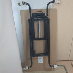【受付終了】ニトリ　テーブル　ホワイト　110cm 高さ調節折りたたみ可能の画像