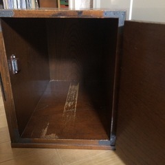 川崎市麻生区 書道 机 ミニ箪笥 骨董 アンティーク①扉タイプ