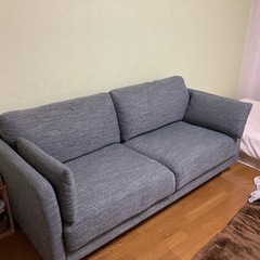 【受付終了】ニトリ　3人用布張りソファ(CA10 DR-GY)