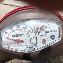 中古　スズキ レッツ 赤 2015年モデルの画像