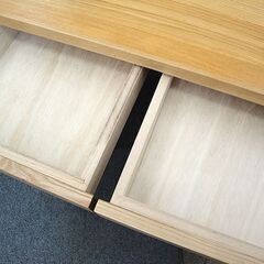 ☆ 無印良品 センターテーブル 引出付き タモ材 幅900×奥行450×高