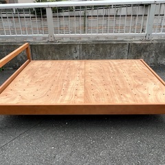 ￥8800(税込)NaturalWood ダブルベッドフレーム(...