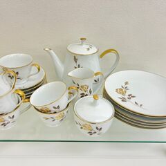 【レガストック川崎本店】【希少未使用品】OLD Noritake オールドノリタケ ROSEWIN 薔薇 金彩 ティーセット