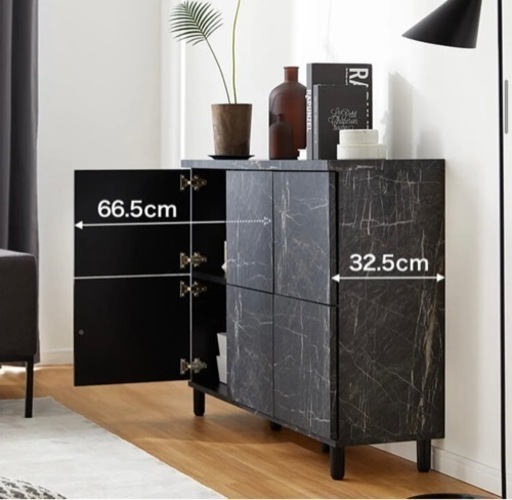 LOWYA 大理石調キャビネット