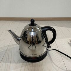 電気ケトル ステンレス「ラテ」 0.8L ブラック